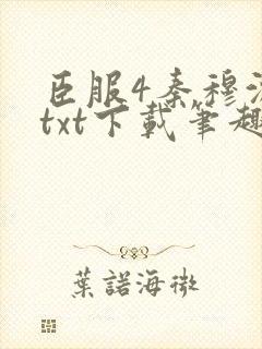 臣服4秦穆沈流txt下载笔趣阁