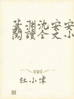 萧渊沈安安免费阅读全文小说