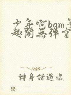 少年啊bgm笔趣阁无弹窗免费