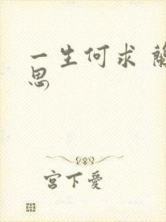 一生何求 兰思思