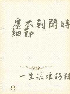 尘不到闻时顶腰细节