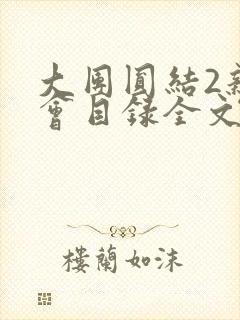 大团圆结2亲情会目录全文阅读视频