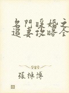 名门暖婚之权爷追妻攻略全文免费阅读