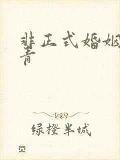 非正式婚姻雾里青