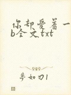 你却爱着一个sb全文txt