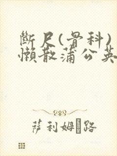 断尺(骨科) 懒散蒲公英