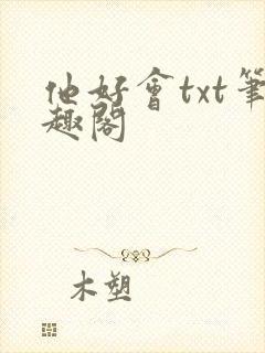 他好会txt笔趣阁