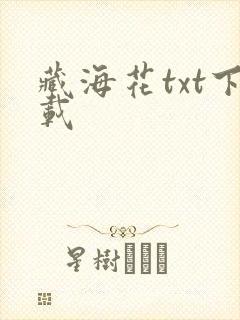 藏海花txt下载
