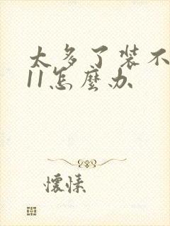 太多了装不下h11怎么办