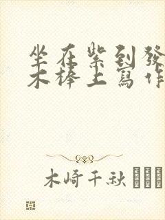 坐在紫到发黑的木棒上写作业阅读