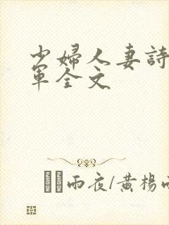 少妇人妻诗雨小军全文