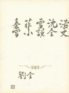 秦菲雪沈浩秦菲雪小说全文免费阅读求书