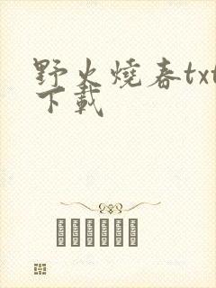 野火烧春txt下载