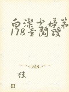 白洁少妇第1一178章阅读
