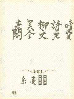 老吴柳诗晴笔趣阁全文免费阅读