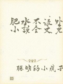 肥水不流外人田小说全文免费阅读全本免
