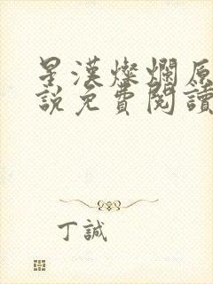 星汉灿烂原著小说免费阅读