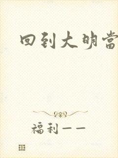 回到大明当才子