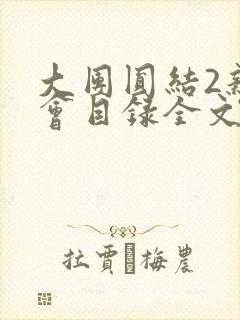 大团圆结2亲情会目录全文阅读视频