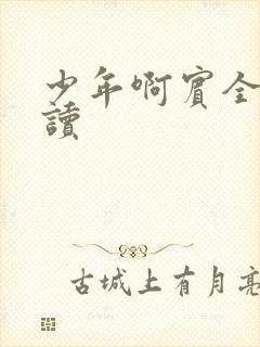 少年啊宾全文阅读