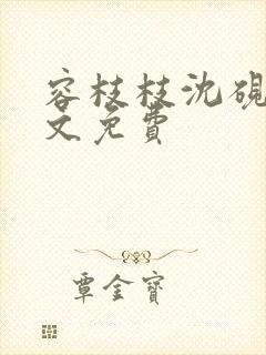 容枝枝沈砚书全文免费