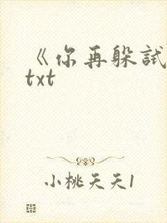 《你再躲试试》txt