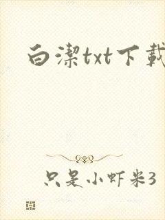 白洁txt下载