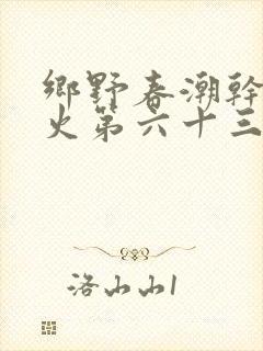 乡野春潮干柴烈火第六十三章