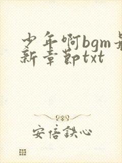 少年啊bgm最新章节txt