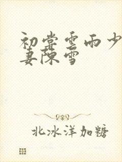 初尝云雨少妇人妻陈雪