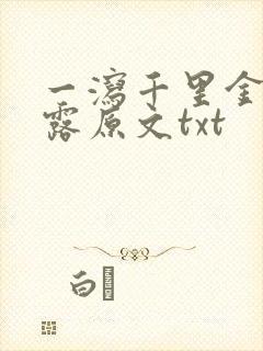 一泻千里金银花露原文txt