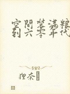 空间装满粮食回到六零年代