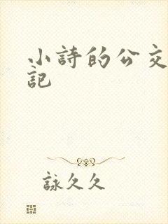 小诗的公交车日记