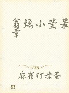 翁熄小莹最新节章