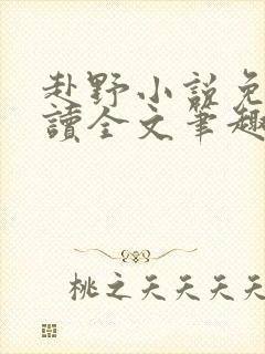 赴野小说免费阅读全文笔趣阁