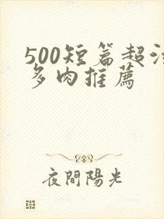 500短篇超污多肉推荐