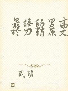 最棒的男高中生于刀鞘原文阅读