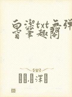 白洁txt无弹窗笔趣阁
