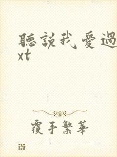 听说我爱过你txt