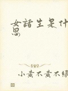 女诸生是什么意思