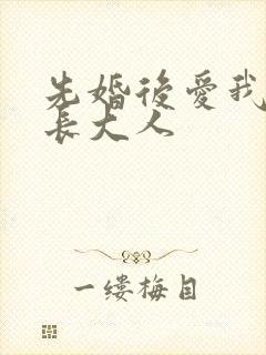 先婚后爱我的市长大人