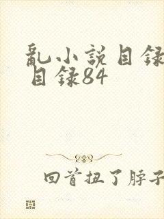 乱小说目录阅读目录84