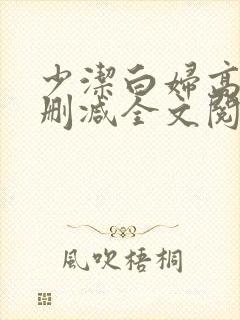 少洁白妇高义无删减全文阅读