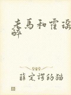 老马和霍瑶瑶喝醉