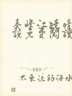 秦峰江晓晴的小说免费阅读