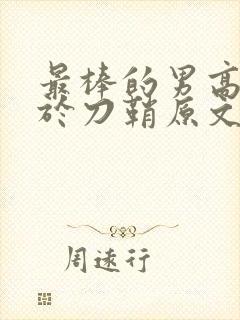 最棒的男高中生于刀鞘原文阅读