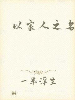 以家人之名小说
