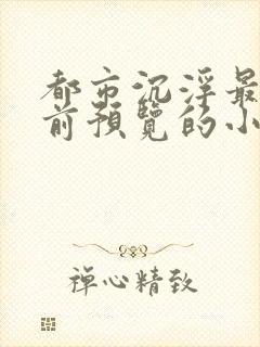 都市沉浮最快超前预览的小说3030