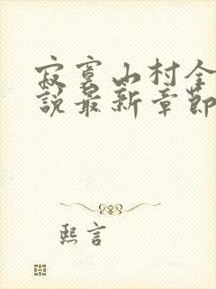 寂寞山村全部小说最新章节