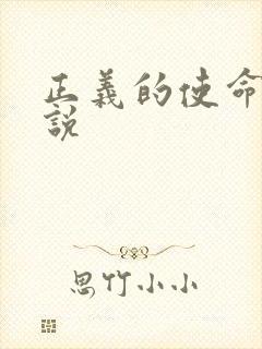 正义的使命 小说